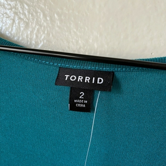 Torrid | Surplice Hacci Knit Belted Dress - Picture 4 of 5